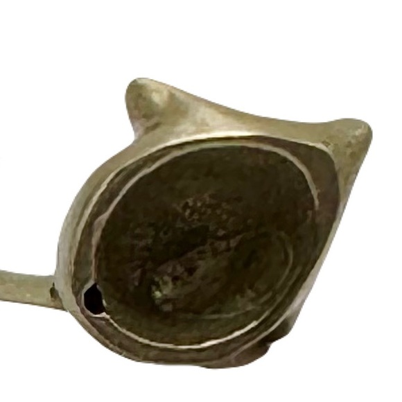 Vintage MCM Brass Mouse Paperweight or Note Receipt Ring Holder - Adorable 🐭 - Picture 8 of 11